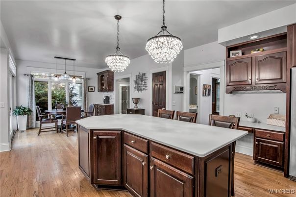 Chandelier, Dining room, Interior, Pendant Lights, Wood Texture Flooring
