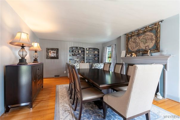 Dining room, Interior, Wood Texture Flooring