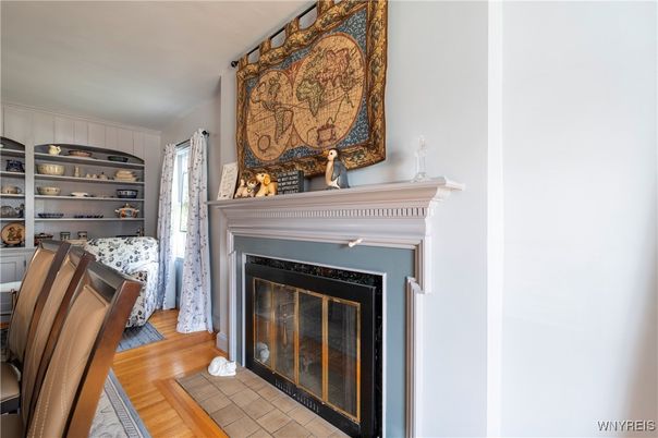 Fireplace, Interior, Wood Texture Flooring