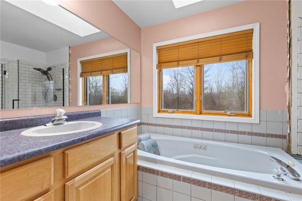 Bathroom, Dual Sink Vanities, Interior, Tile Countertops