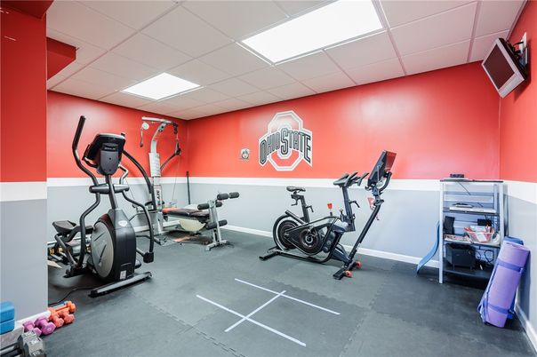 Fitness Equipment, Interior, Recessed Lighting