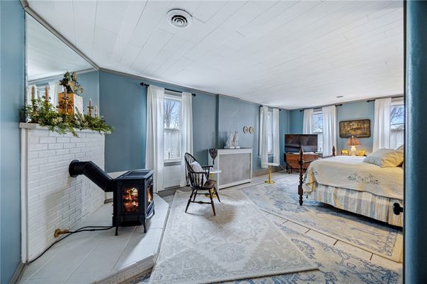 Bedroom, Fireplace, Interior, Stone Walls