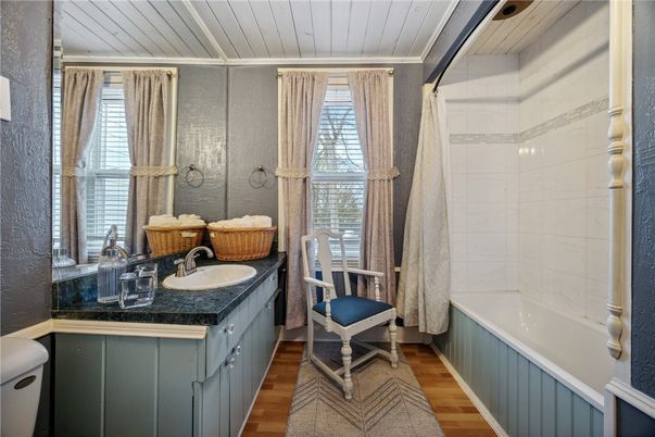 Bathroom, Interior, Wood Texture Flooring