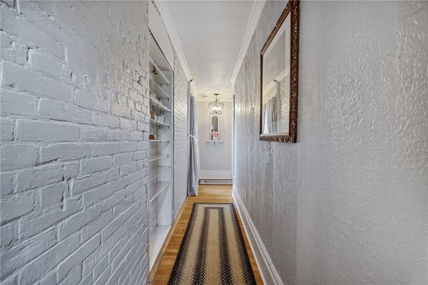 Interior, Stone Walls, Wood Texture Flooring