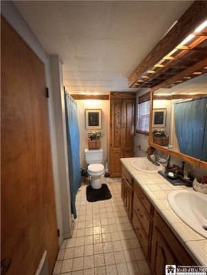 Bathroom, Dual Sink Vanities, Interior, Tile Countertops