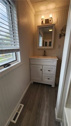 Bathroom, Interior, Wood Texture Flooring, Wooden Walls