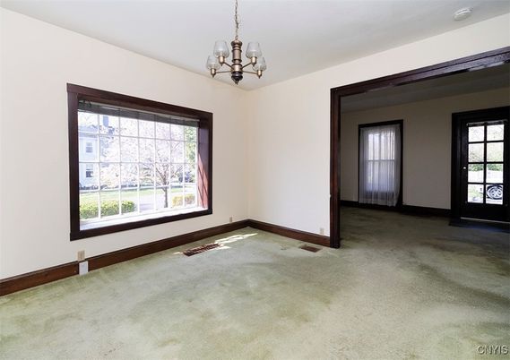 Chandelier, Empty room, Interior