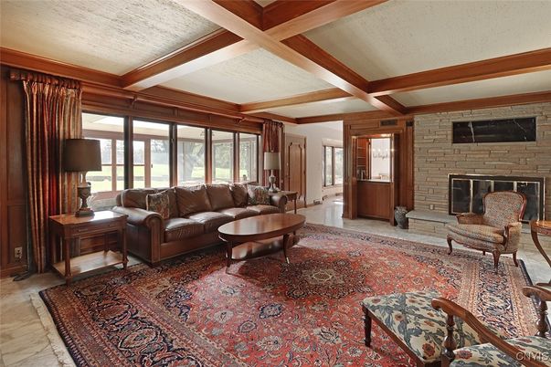 Fireplace, Interior, Living room, Stone Walls, Wooden Beams