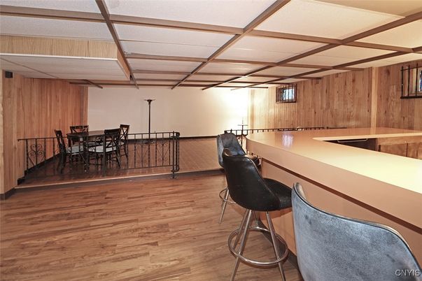 Dining room, Interior, Wood Texture Flooring, Wooden Walls