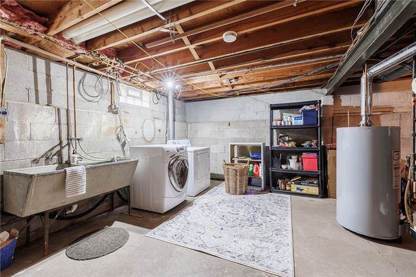 Interior, Stone Walls, Washer, Wooden Beams