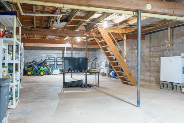 Fitness Equipment, Interior, Stone Walls, Wooden Beams