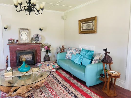 Chandelier, Fireplace, Interior, Living room, Wood Texture Flooring