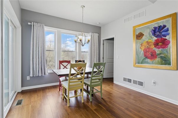 Chandelier, Dining room, Interior, Wood Texture Flooring