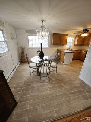 Chandelier, Dining room, Interior, Kitchen, Pendant Lights, Wood Texture Flooring