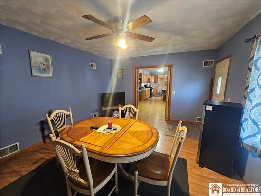 Dining room, Interior, Wood Texture Flooring