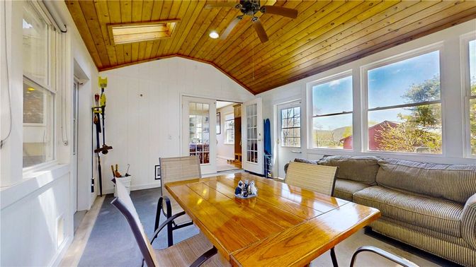 Dining room, Interior, Living room, Recessed Lighting, Wooden Ceilings