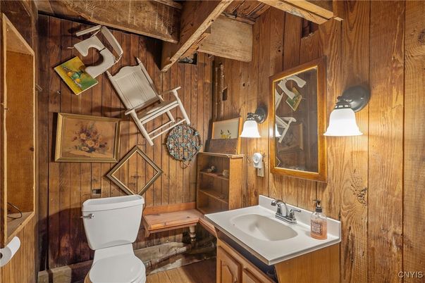 Bathroom, Interior, Wood Texture Flooring, Wooden Walls