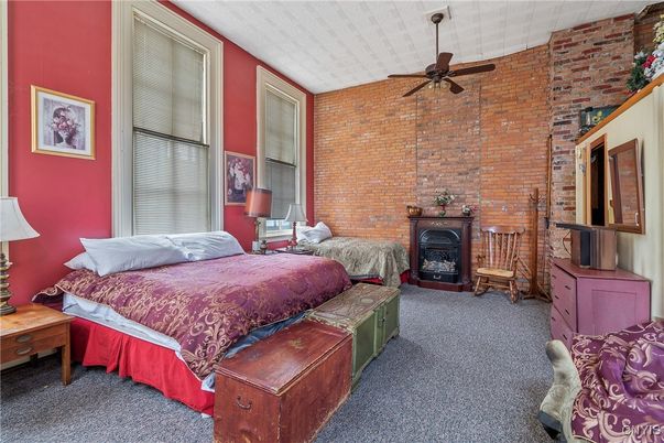Bedroom, Fireplace, Interior, Stone Walls
