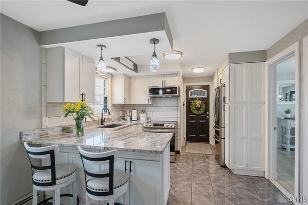 Interior, Kitchen, Pendant Lights, Stainless Steel Appliances