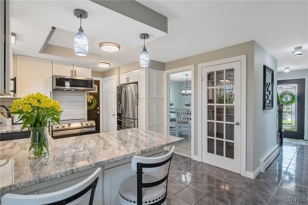 Interior, Kitchen, Pendant Lights, Stainless Steel Appliances