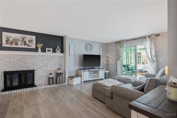 Fireplace, Interior, Living room, Wood Texture Flooring