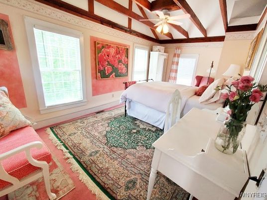 Bedroom, Interior, Wooden Beams