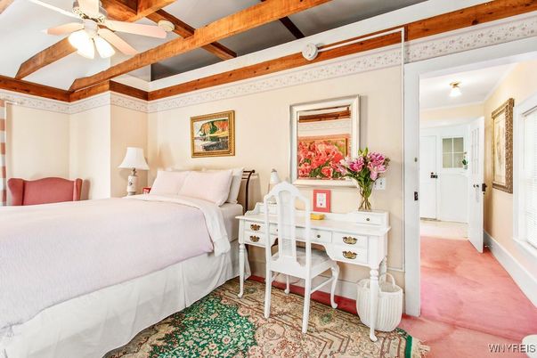 Bedroom, Interior, Wooden Beams