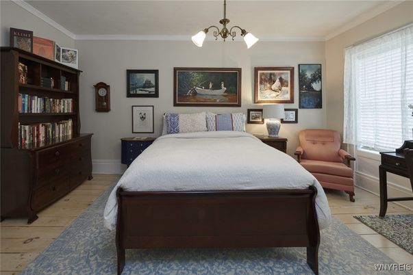 Bedroom, Chandelier, Interior, Wood Texture Flooring