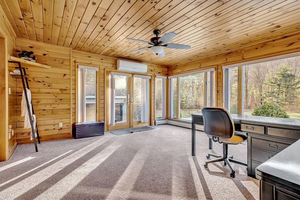 Home Office, Interior, Wooden Ceilings, Wooden Walls