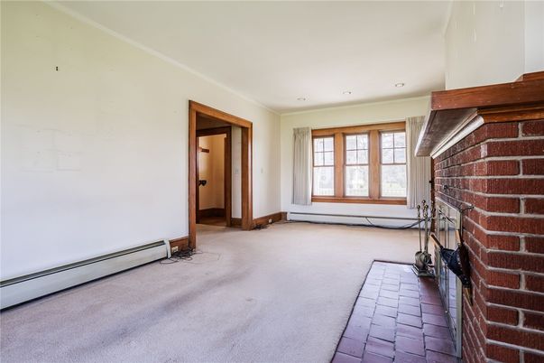 Empty room, Interior, Recessed Lighting, Stone Walls