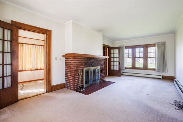 Empty room, Fireplace, Interior