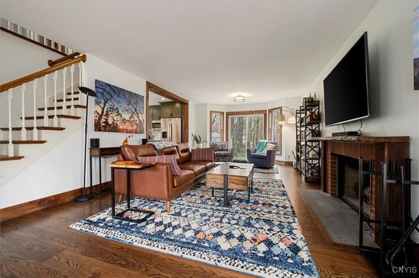 Fireplace, Interior, Living room, Wood Texture Flooring