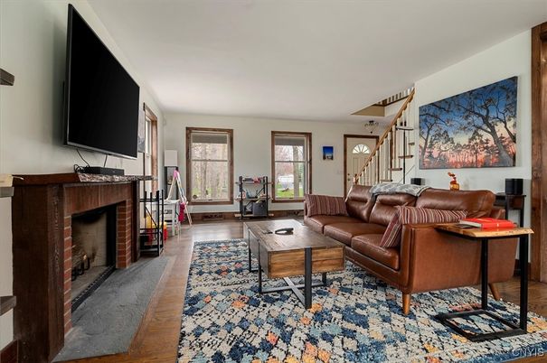 Fireplace, Interior, Living room, Wood Texture Flooring