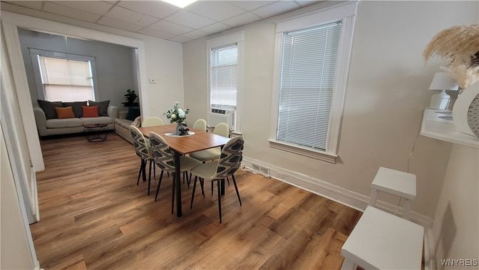 Dining room, Interior, Wood Texture Flooring