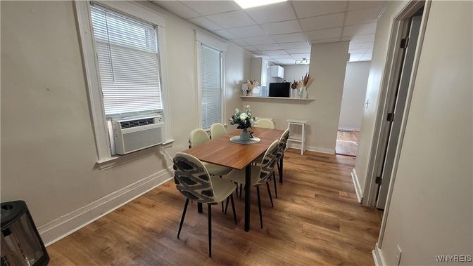 Dining room, Interior, Wood Texture Flooring