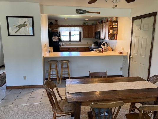 Dining room, Interior, Kitchen, Recessed Lighting