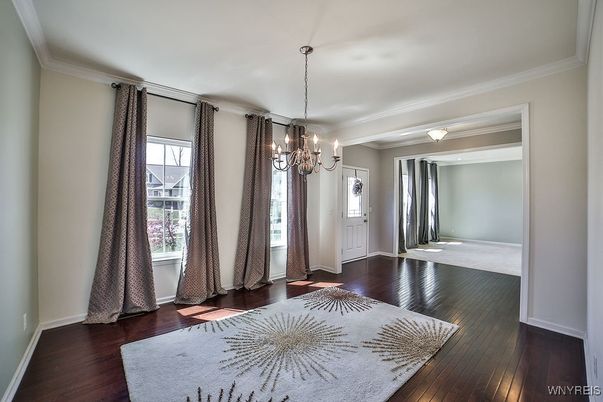 Chandelier, Empty room, Interior, Wood Texture Flooring