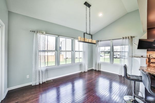 Interior, Pendant Lights, Recessed Lighting, Wood Texture Flooring
