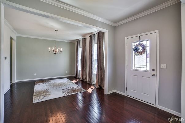 Chandelier, Empty room, Interior, Wood Texture Flooring