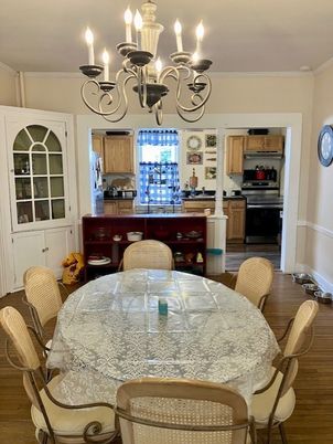 Chandelier, Dining room, Interior, Kitchen, Wood Texture Flooring