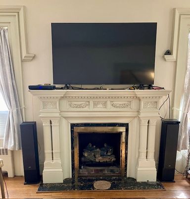Fireplace, Interior, Wood Texture Flooring