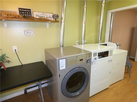 Interior, Washer, Wood Texture Flooring