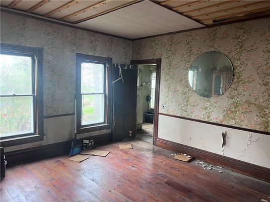 Empty room, Interior, Wooden Ceilings, Wood Texture Flooring