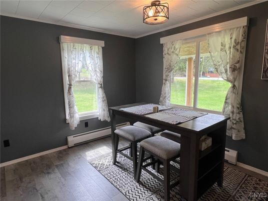 Dining room, Interior, Wood Texture Flooring
