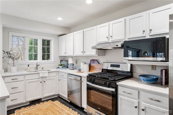 Interior, Kitchen, Recessed Lighting, Stainless Steel Appliances