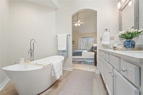 Bathroom, Bedroom, Free Standing Baths, Interior, Wood Texture Flooring