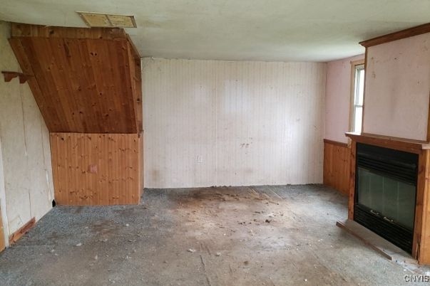 Empty room, Fireplace, Interior