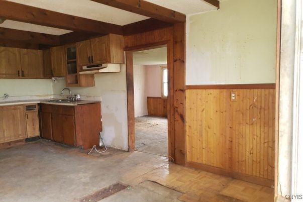 Interior, Kitchen, Wooden Beams, Wooden Walls