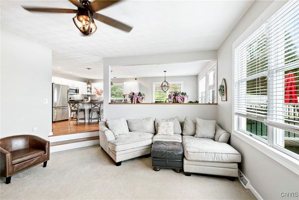 Interior, Kitchen, Living room, Pendant Lights, Recessed Lighting, Stainless Steel Appliances, Wood Texture Flooring