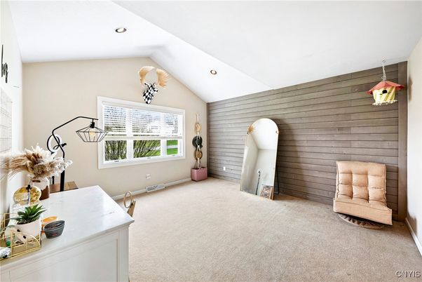Home Office, Interior, Recessed Lighting, Wooden Walls